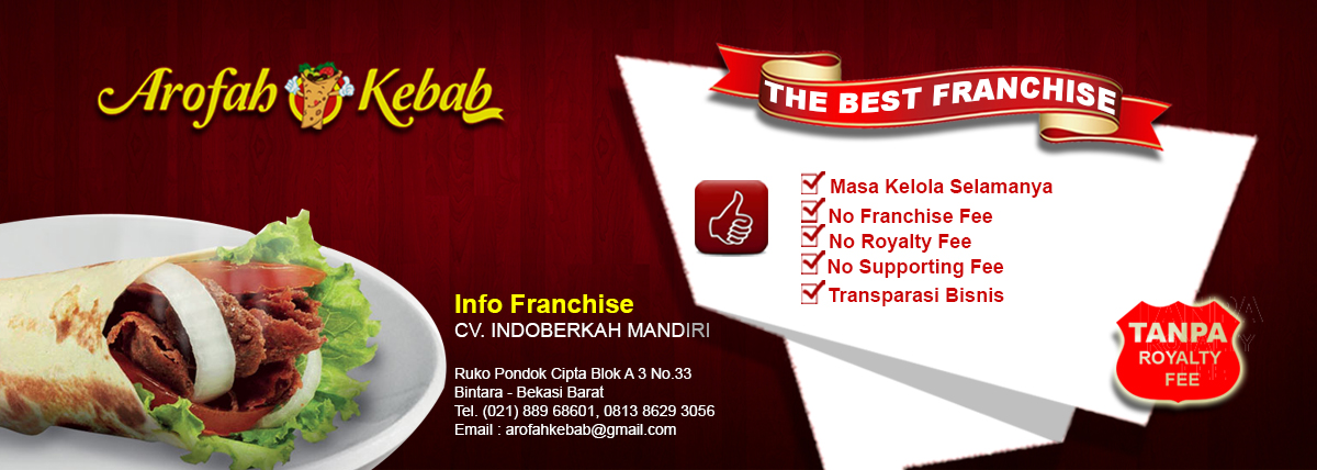 Franchise Kebab Turki Arofah Usaha Bisnis Waralaba Murah